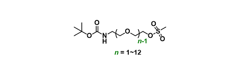 Boc-NH-PEGn-Ms