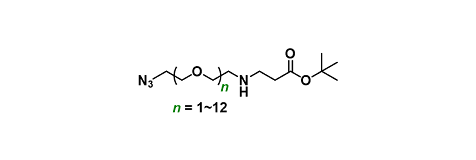 Azide-PEGn-NH-CH2CH2-COOtBu
